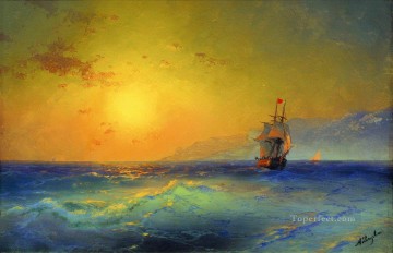 near crimean coast 1890 Romantic Ivan Aivazovsky Russian Oil Paintings